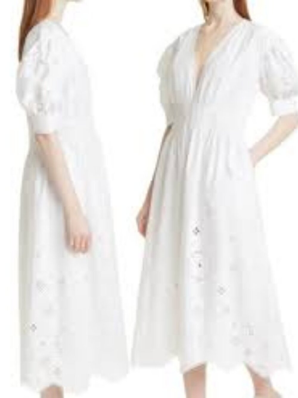 51 - NWT GANNI BRODERIE ANGLAISE MIDI DRESS - Picture 5 of 7